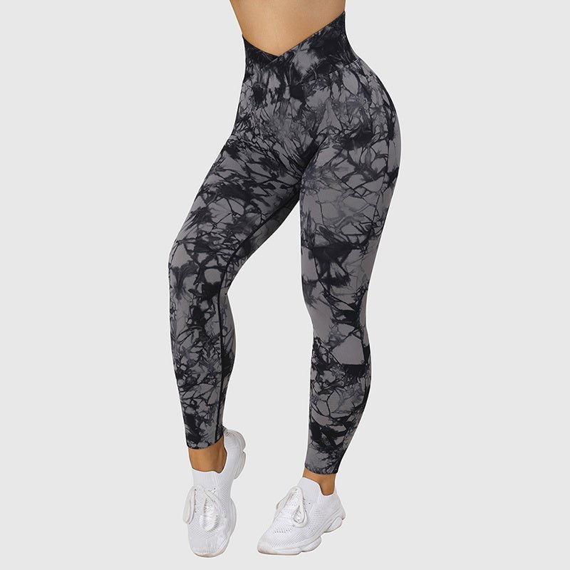 Seamless Tie - Dye Leggings snake - label