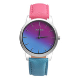 Women's Retro Rainbow Design Watch - Elegant Fashion Analog Quartz Wristwatch