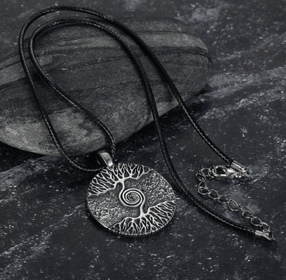Asgard Celtic Tree of Life Pendant & Chain - Handcrafted Norse - Inspired Jewelry snake - label