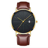 Men's Simple Calendar Quartz Watch - Creative & Waterproof Design