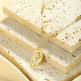 Simple Rose White Shell Pendant Necklace - Elegant Jewelry for Women