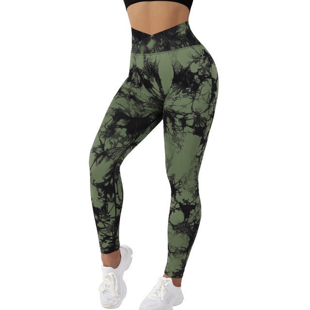 Seamless Tie - Dye Leggings snake - label