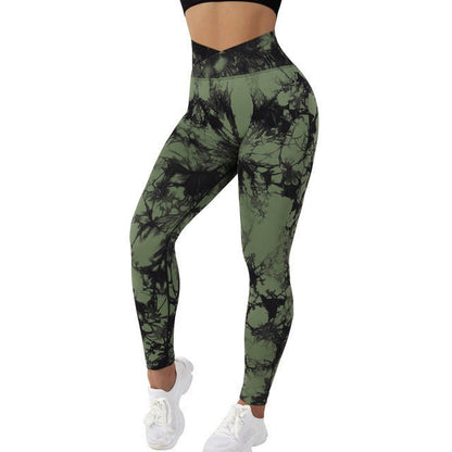 Seamless Tie - Dye Leggings snake - label