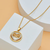 Mom Heart-Shaped Diamond Letter Necklace - Elegant Fine Jewelry for Women, Perfect Mother's Day Gift