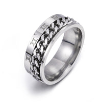 Men's Roman Numeral Chain Ring - Stylish Titanium Steel Digital Design