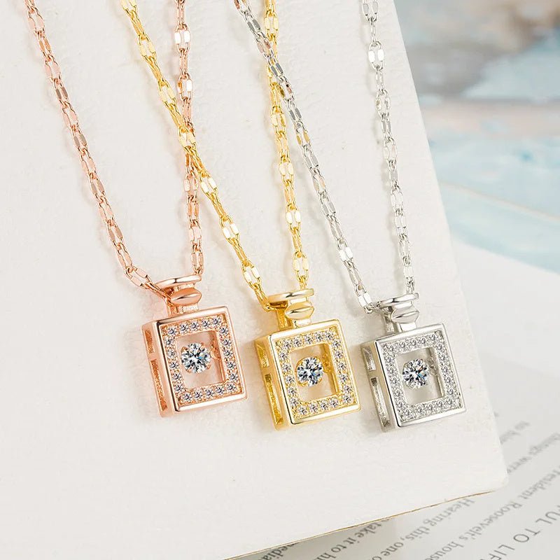 Luxury Perfume Bottle Necklace snake - label