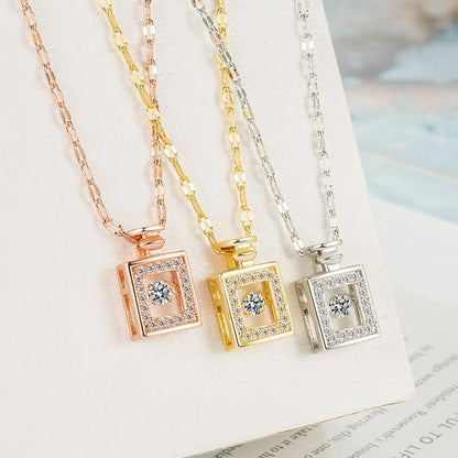 Luxury Perfume Bottle Necklace snake - label