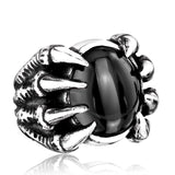 Men's Vintage Titanium Steel Ring - Personality Design with Inlaid Zircon