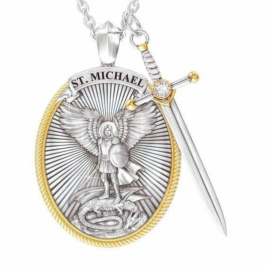 Protection Shield Necklace - Western Mythology Faith - Inspired Jewelry snake - label
