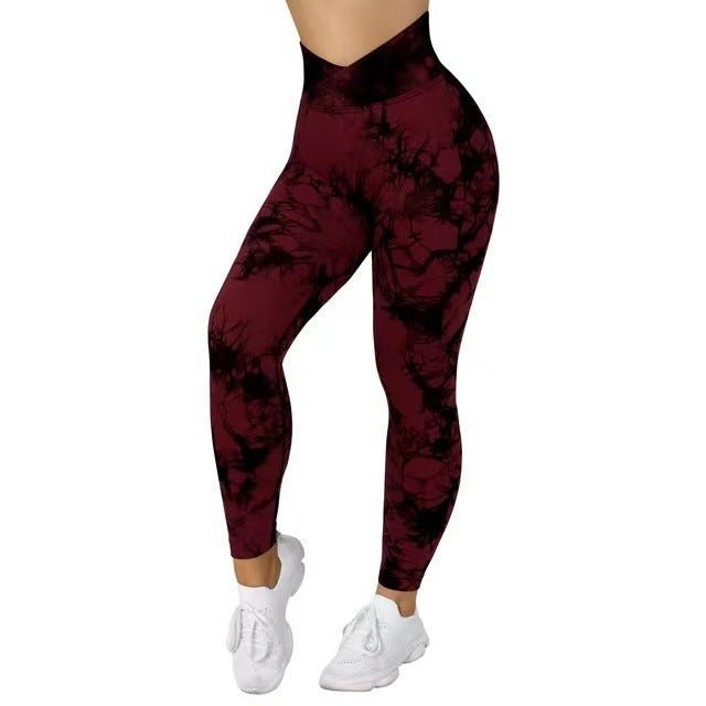 Seamless Tie - Dye Leggings snake - label