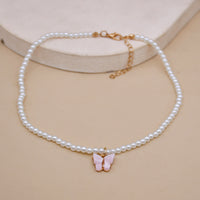 Elegant Opal Bow Knot Pearl Necklace for Women - European & American Style