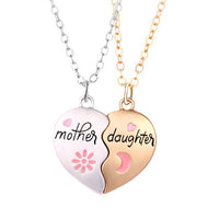 2PCS Mother-Daughter Matching Heart Necklace Set - Magnetic Pendant Jewelry, Perfect Fashion Gift for Mother's Day