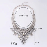 Alloy Diamond Necklace with Flower Design & Diamond Sparkle - snake - label