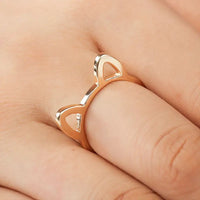 Alloy Plating Kitten Ring in 3 Colors - Zodiac Animal Inspired - snake - label