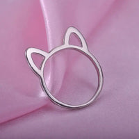 Alloy Plating Kitten Ring in 3 Colors - Zodiac Animal Inspired - snake - label