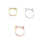 Alloy Plating Kitten Ring in 3 Colors - Zodiac Animal Inspired - snake - label