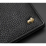 American Bison Wallet: Long Wallet with 12 Card Slots & Zipper Pocket - snake - label