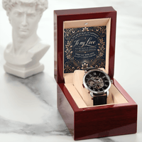 Men’s Openwork Watch – A Timeless Gift for Your Husband or Boyfriend snake - label