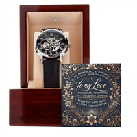 Men’s Openwork Watch – A Timeless Gift for Your Husband or Boyfriend snake - label