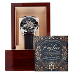 Men’s Openwork Watch – A Timeless Gift for Your Husband or Boyfriend snake - label