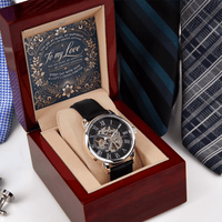 Men’s Openwork Watch – A Timeless Gift for Your Husband or Boyfriend snake - label