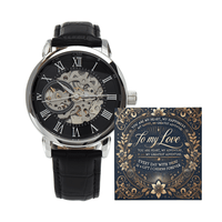 Men’s Openwork Watch – A Timeless Gift for Your Husband or Boyfriend snake - label