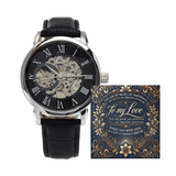 Men’s Openwork Watch – A Timeless Gift for Your Husband or Boyfriend snake - label