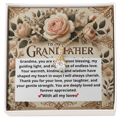 Alluring Beauty Necklace – A Heartfelt Gift for Grandmothers snake - label