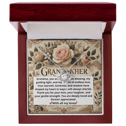 Love Knot Necklace – A Heartfelt Gift for Grandmothers snake - label
