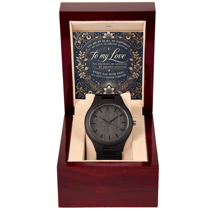 Wooden Watch – A Romantic Gift for Your Husband or Boyfriend snake - label