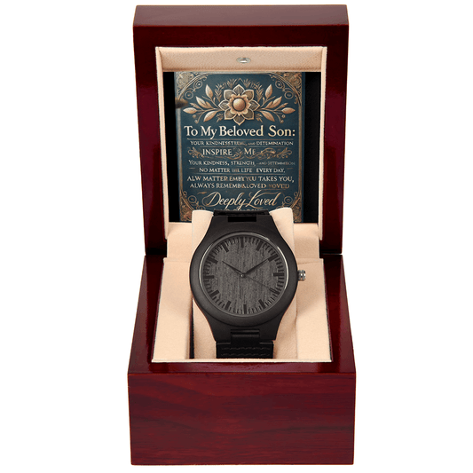 Wooden Watch – A Meaningful & Stylish Gift for Your Son snake - label