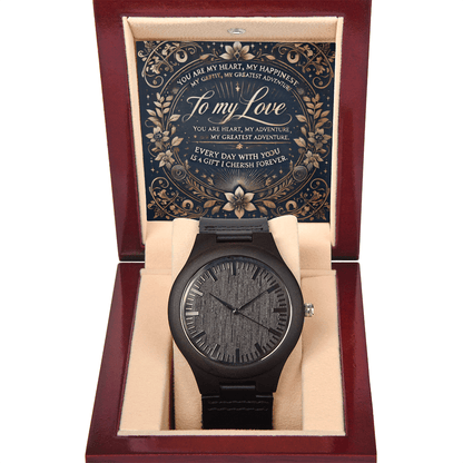Wooden Watch – A Romantic Gift for Your Husband or Boyfriend snake - label