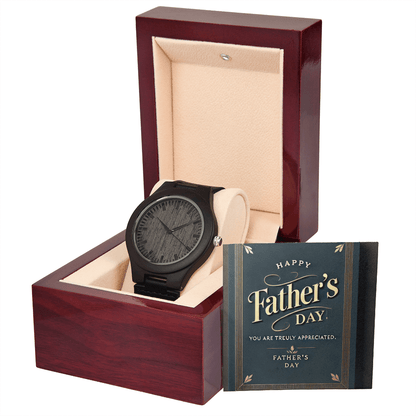 Wooden Watch – A Timeless Gift for Dad snake - label