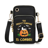 Halloween Pumpkin Pattern Mini Crossbody Bag - Cute Phone Bag & Coin Wallet for Kids and Women, Perfect Festive Shoulder Bag