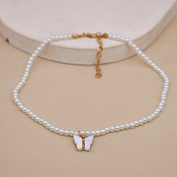 Elegant Opal Bow Knot Pearl Necklace for Women - European & American Style