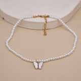 Elegant Opal Bow Knot Pearl Necklace for Women - European & American Style