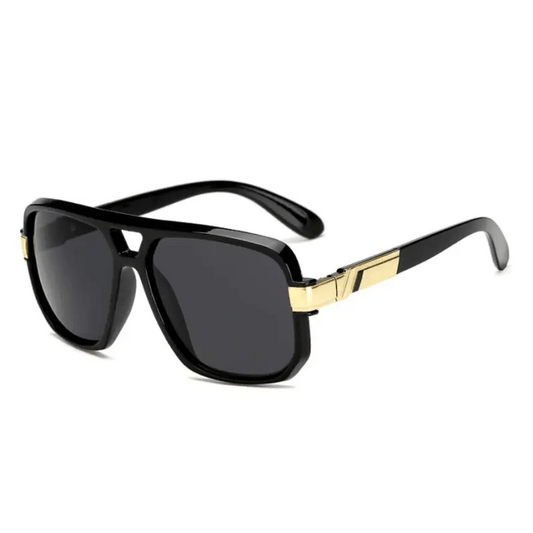 Belinda Retro Sunglasses - Vintage Full Frame Design with UV Protection snake - label