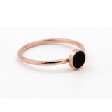 Black Round Index Finger Ring | Trendy Korean Style Titanium Ring - snake - label