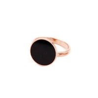 Black Round Index Finger Ring | Trendy Korean Style Titanium Ring - snake - label