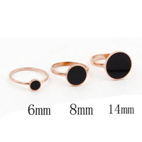 Black Round Index Finger Ring | Trendy Korean Style Titanium Ring - snake - label