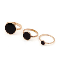 Black Round Index Finger Ring | Trendy Korean Style Titanium Ring - snake - label