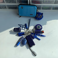 Blue Lightning Keychain - Sleek Design, Durable Material, Convenient Size - snake - label