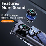 Bluetooth Earphone Earbuds with V5.0 Bluetooth Technology | 3500mAh Battery | Crystal - Clear Sound - snake - label