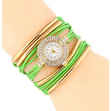 Bracelet Buckle Strap Ladies Fashion Watch | Quartz Movement | Waterproof | PU Strap - snake - label