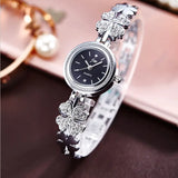 Bracelet Ladies Watch with Flower - Shaped Dial | Stainless Steel Strap | Quartz Movement - snake - label