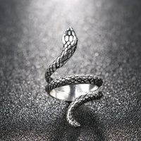 Captivating Spirit Snake Ring: High - Quality Alloy, Adjustable Size, Intricate Design, Symbolism of Wisdom - snake - label