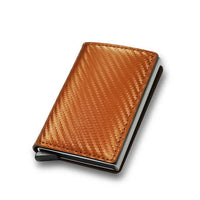 Carbon Fiber Men's Wallet - RFID Protection, Sleek Design, Multiple Colors - snake - label