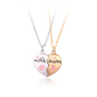 2PCS Mother-Daughter Matching Heart Necklace Set - Magnetic Pendant Jewelry, Perfect Fashion Gift for Mother's Day