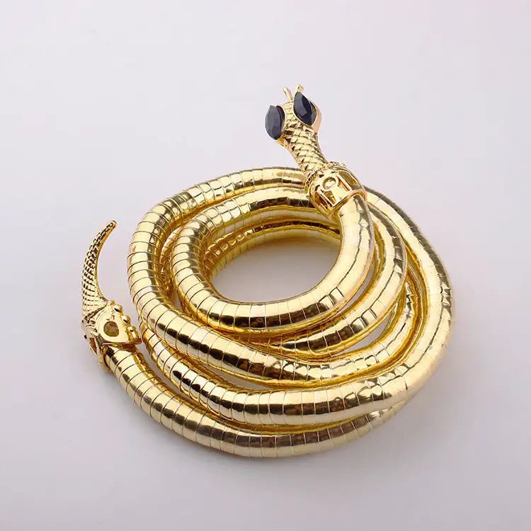 Classy Collar Alloy Necklace with 6mm*900mm Chain & Eye - Catching Designs snake - label