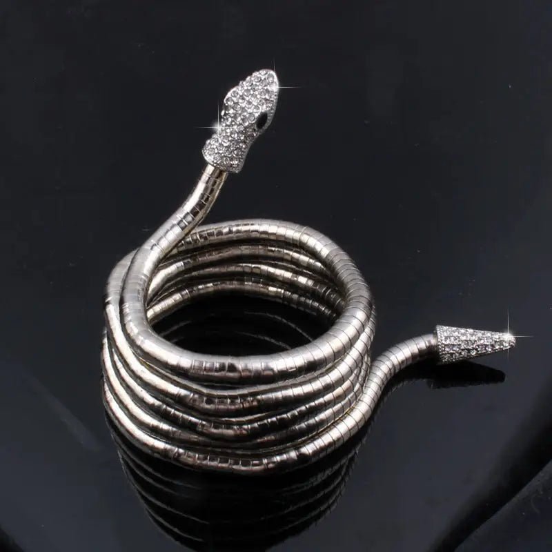 Classy Collar Alloy Necklace with 6mm*900mm Chain & Eye - Catching Designs snake - label